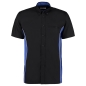 Preview: Darthemd TEAM SHIRT Kustom Kit Dart Shirt KK185 Schwarz/Blau Größe L