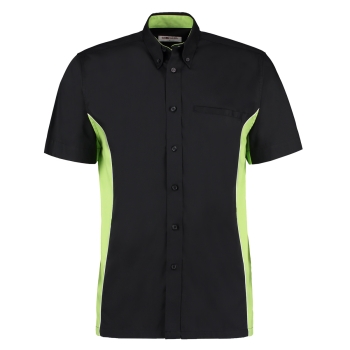 Darthemd TEAM SHIRT Kustom Kit Dart Shirt KK185 Black/Lime Size S