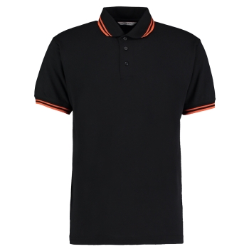 Dartshirt Polo Shirt Kustom Kit KK409 Black Orange Size S