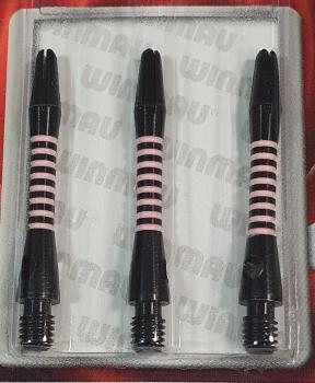 Winmau Colour Collection Alu Re-Grooved Shafts Pink/Black Short