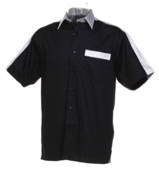 Darthemd TEAM SHIRT Kustom Kit Dart Shirt KK175 Schwarz-Grau Größe 3XL