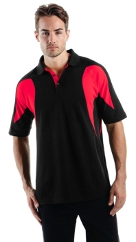Dartshirt Polo Shirt Kustom Kit KK410 Black Red Size XL