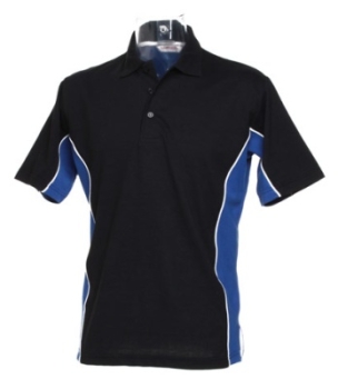 Dartshirt Track Polo Shirt Kustom Kit KK475 Black Blue Size 2XL