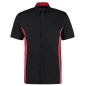 Preview: Darthemd TEAM SHIRT Kustom Kit Dart Shirt KK185 Schwarz/Rot Größe XL