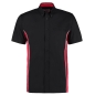 Preview: Darthemd TEAM SHIRT Kustom Kit Dart Shirt KK185 Schwarz/Rot Größe L