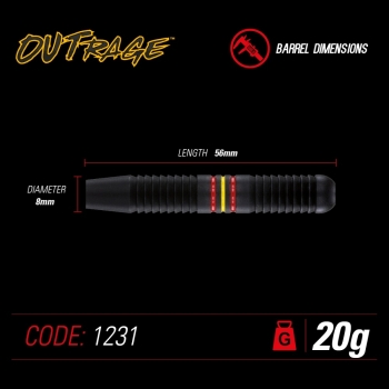 Winmau Outrage Steeldart 20 Gramm