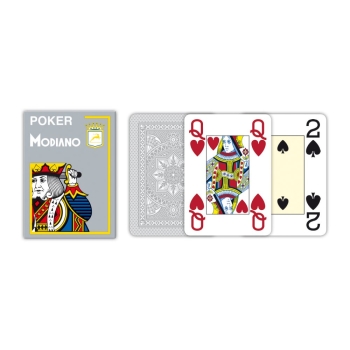 Modiano Poker Grau 52 Blatt + 3 Joker
