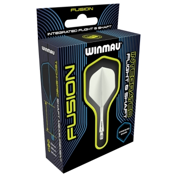 Winmau Fusion Integrated Flight & Shaft Weiss Intermediate