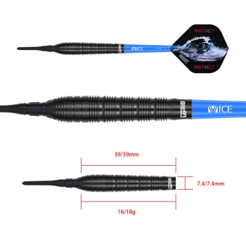 ONE80 Night Hunter Silence Soft Dart 18g