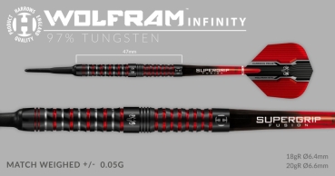 Harrows Wolfram Infinity 97% Tungsten Softdart 20 Gramm