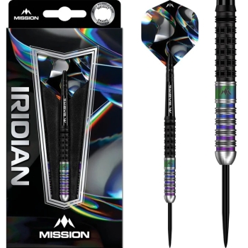 Mission Iridian Steel Darts 90% Black & Coral 22g