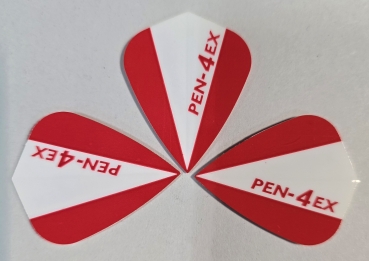 Pen-4ex Flights Rot/Weiß Kite Nr.22