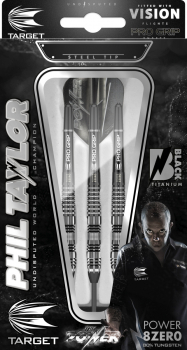 Phil Taylor Power 8-Zero Black P8Z4 80% Tungsten 23 Gramm Steeldart Schwarz