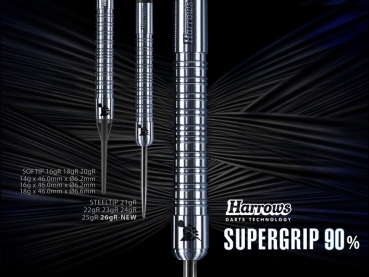 Harrows Supergrip  Steeldarts 25 Gramm 90% Tungsten