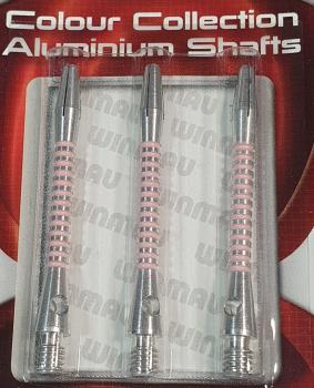 Winmau Colour Collection Alu Re-Grooved Shafts Pink/Silver Medium
