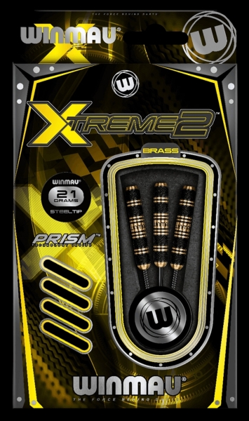 Winmau Xtreme2 Messing Steeldart 21 Gramm geriffelt