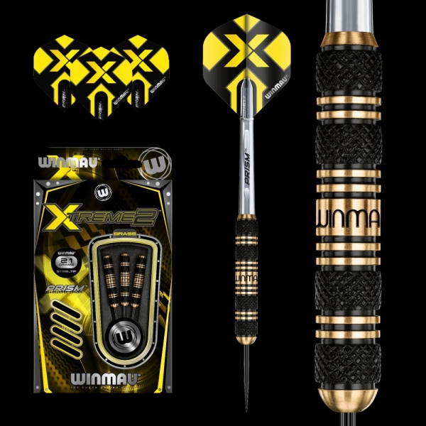 Winmau Xtreme2 Messing Steeldart 21 Gramm geriffelt