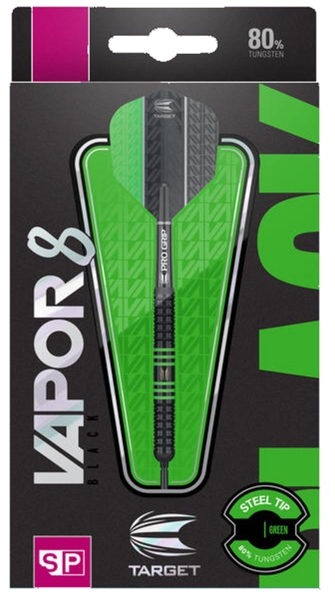 Target Vapor8 Black Swiss Point Steeldart 80% Tungsten 22 Gramm Black Green