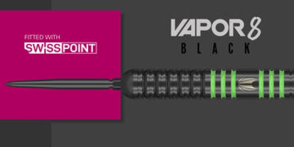 Target Vapor8 Black Swiss Point Steeldart 80% Tungsten 22 Gramm Black Green