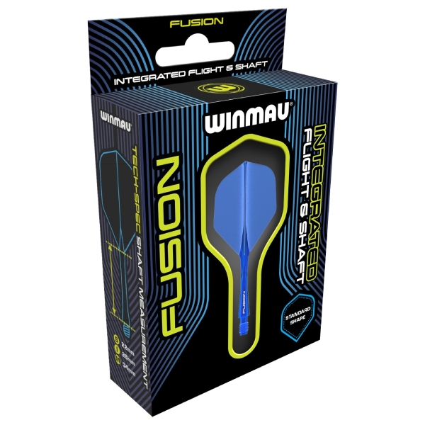 Winmau Fusion Integrated Flight & Shaft Blau Kurz