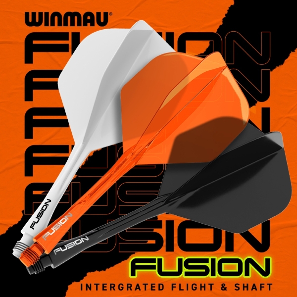 Winmau Fusion Integrated Flight & Shaft Orange Intermediate