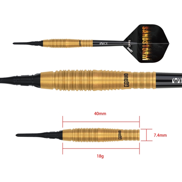 ONE80 Sandstorm 02 Soft Dart 18g