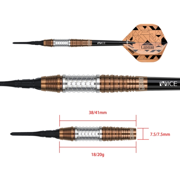 ONE80 Luxor Epsilon Soft Dart 18g