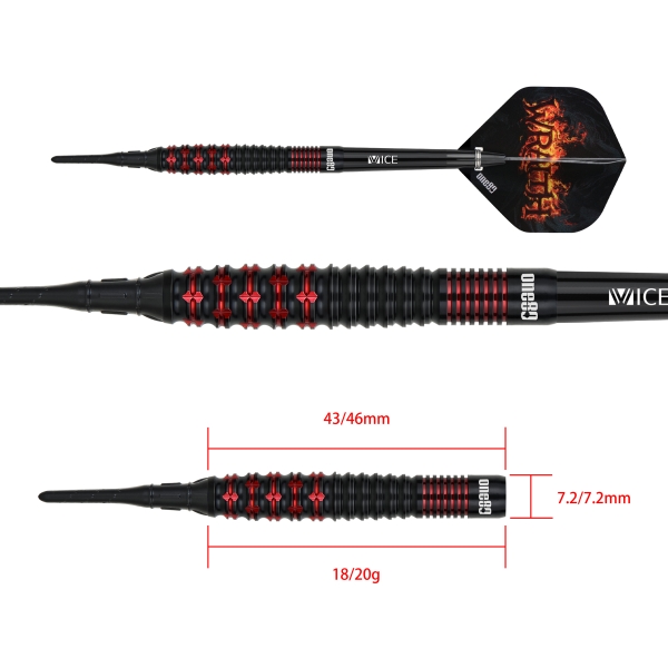 One80 Wraith W3 Softdart 18g