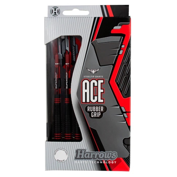 ACE Schwarz gummiert Steeldarts 26g