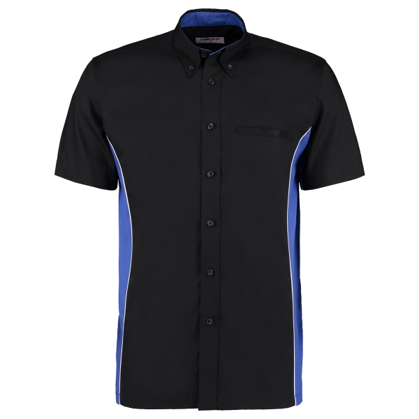 TEAM SHIRT Kustom Kit Dart Shirt KK185 Black/Blue Size 2XL