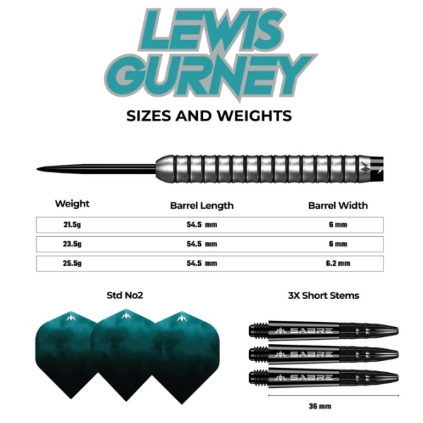 Lewis Gurney 95% Steeldart Silver Black 22g