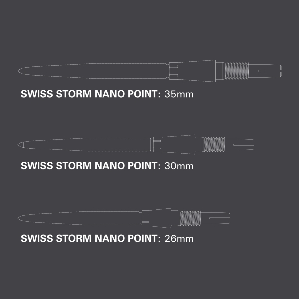 Target Swiss Stahlspitzen Storm Nano Schwarz 35mm