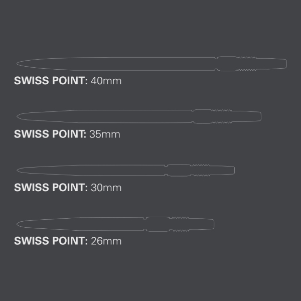 Target Swiss Stahlspitzen Schwarz 40mm