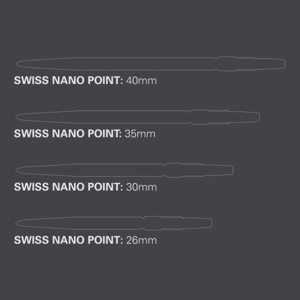 Target Swiss Stahlspitzen Nano Schwarz 40mm