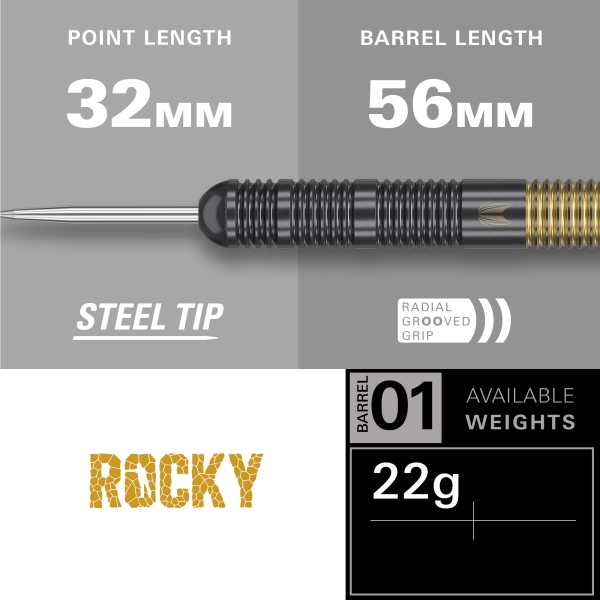 Target Josh Rock Brass Steeldarts 22 Gram