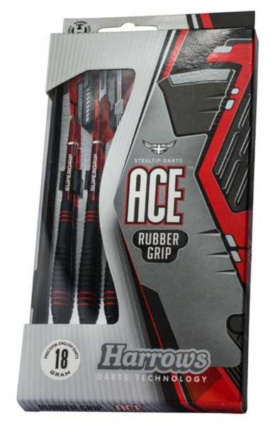 Harrows Ace Messing gummiert Schwarz Softdart 16 Gramm