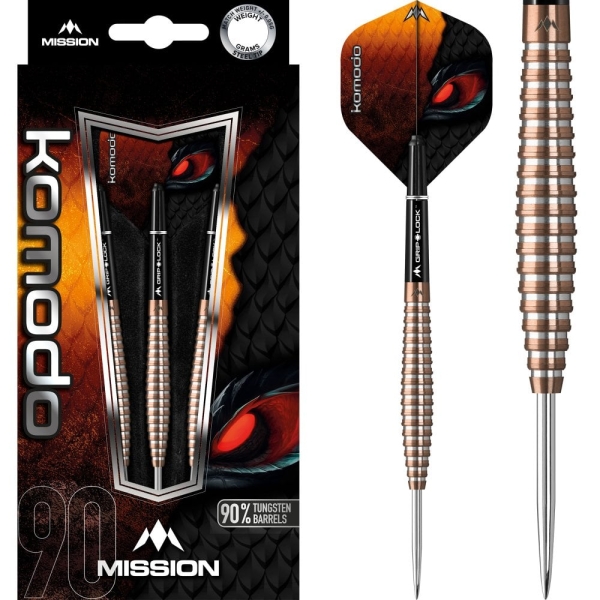 Mission Komodo RX Steel Tip 90% Torpedo M4 Shark Grip Rose Gold 24g