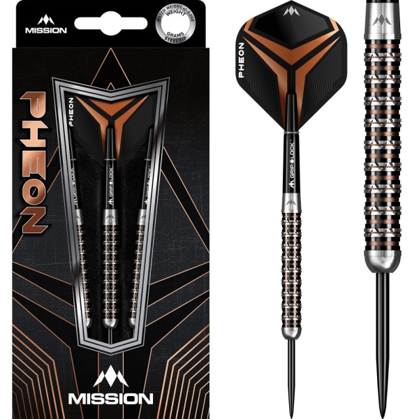 Mission Pheon Steel Tip 90% Black & Bronze Electro 22g