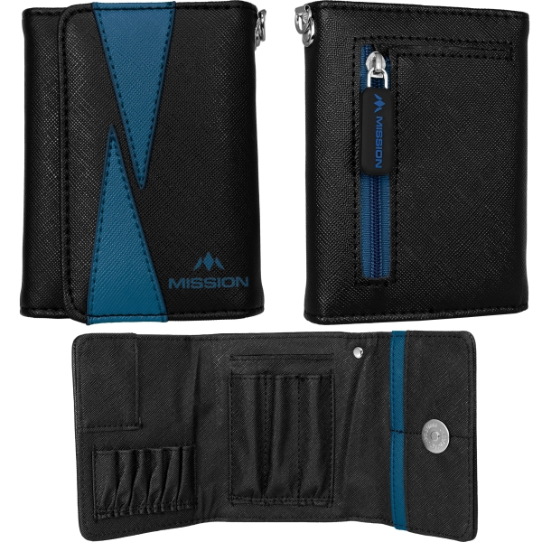 Mission Flint Darts Wallet Schwarz & Blau