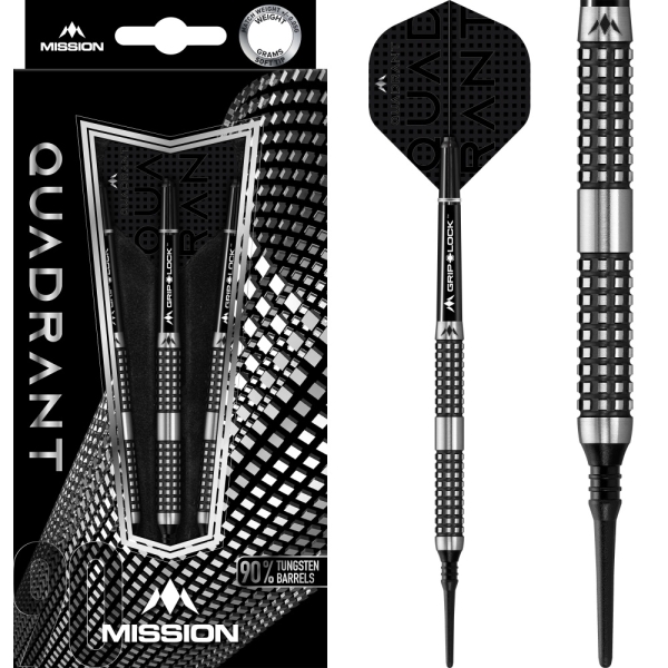 Mission Quadrant Soft Tip 90% Black Titanium M4 18g